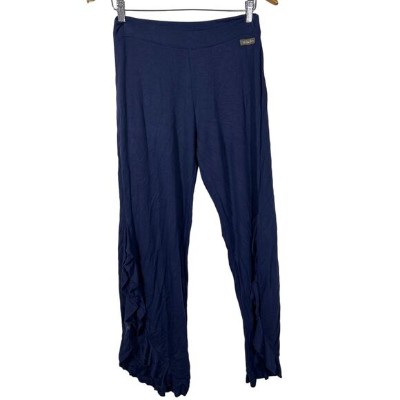 Matilda Pants - Matilda Jane Pants Small Navy Blue Ruffle Pull On